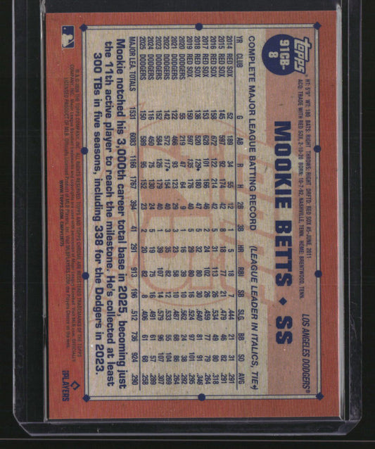 2026 Topps Chrome Logofractor Edition Mookie Betts 35th Anniversary Orange #/25