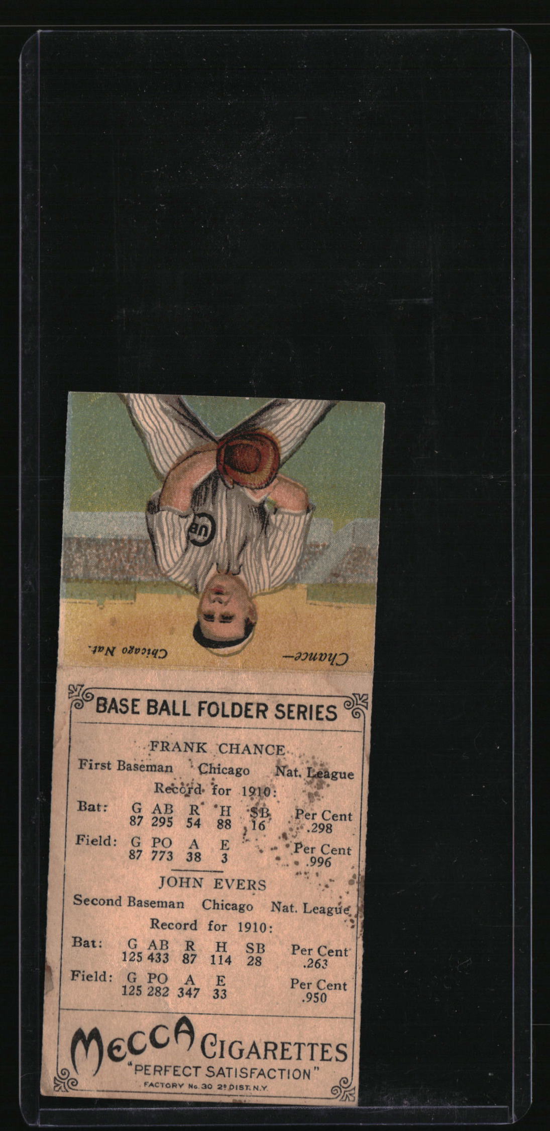 1911 Mecca Double Folders T201 Johnny Evers / Frank Chance