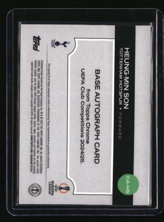 2024-25 Topps Chrome UEFA CC Heung-min Son Auto Magenta Lava Refractor #/75