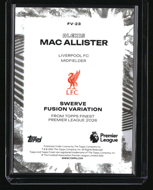 2025-26 Finest PremLeague Alexis Mac Allister Swerve Fusion Variation Orange/Red
