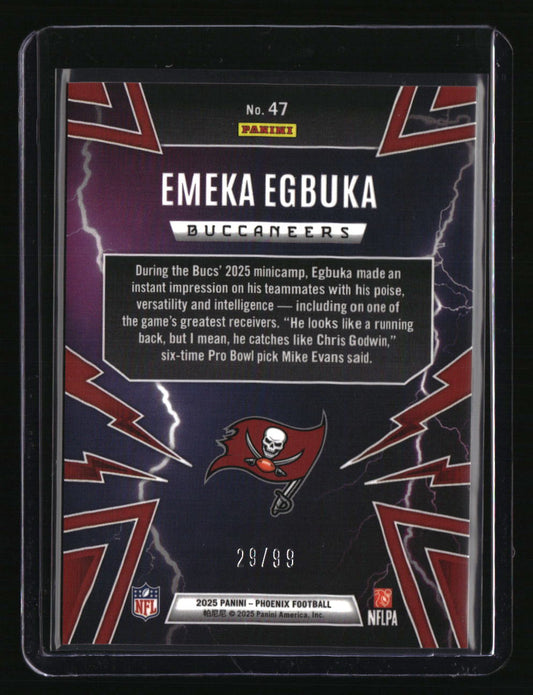 2025 Panini Phoenix Emeka Egbuka Thunderbirds Green Hyper Prizm #/99