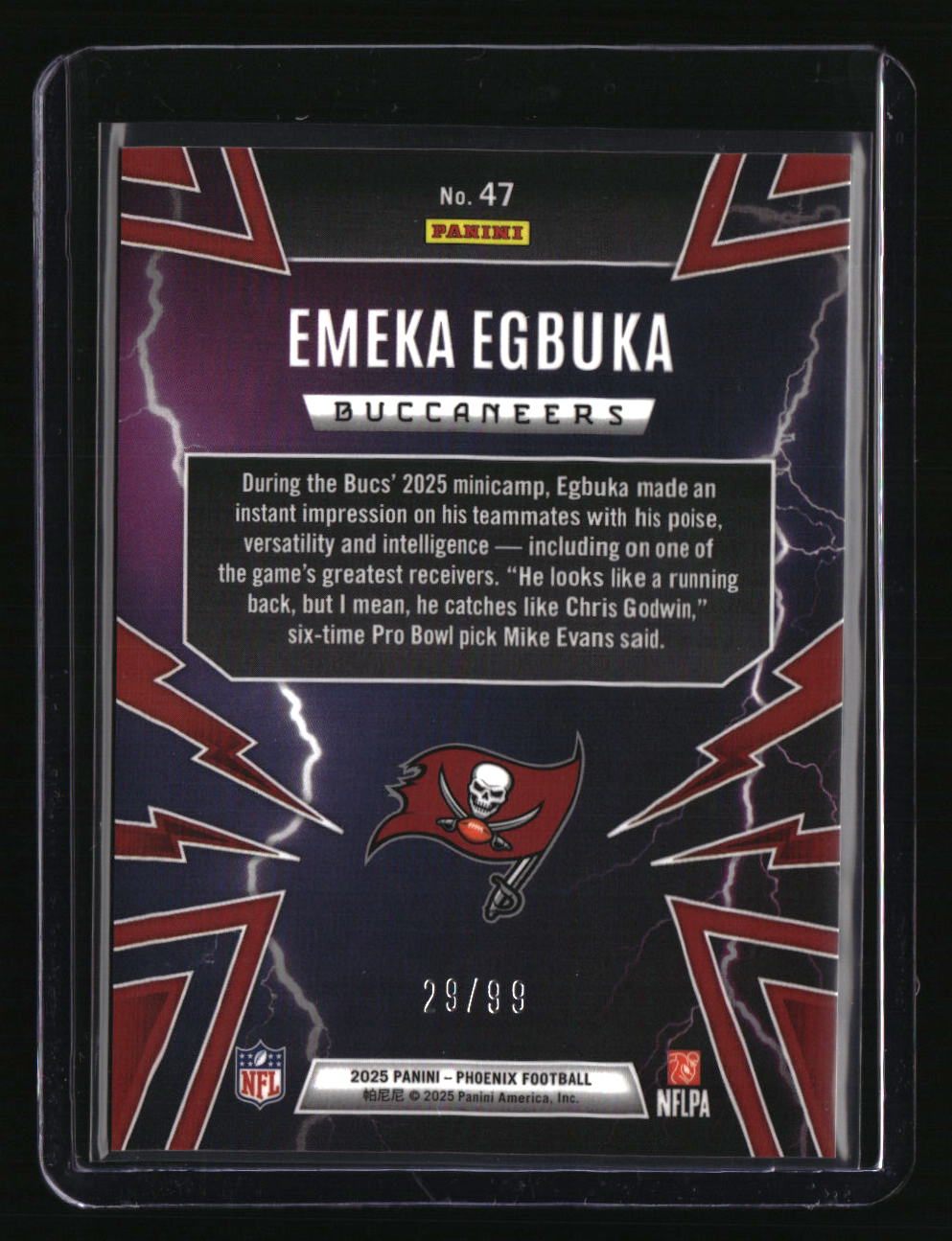 2025 Panini Phoenix Emeka Egbuka Thunderbirds Green Hyper Prizm #/99