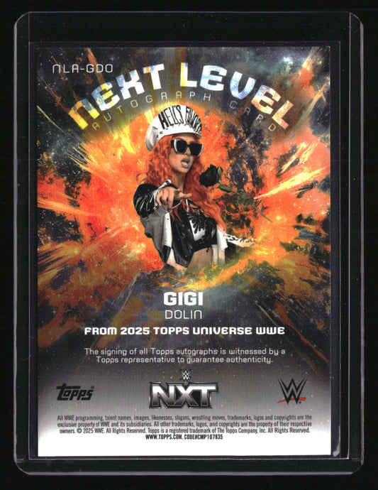 2025 Topps Universe WWE Gigi Dolin Next Level Autographs #/10