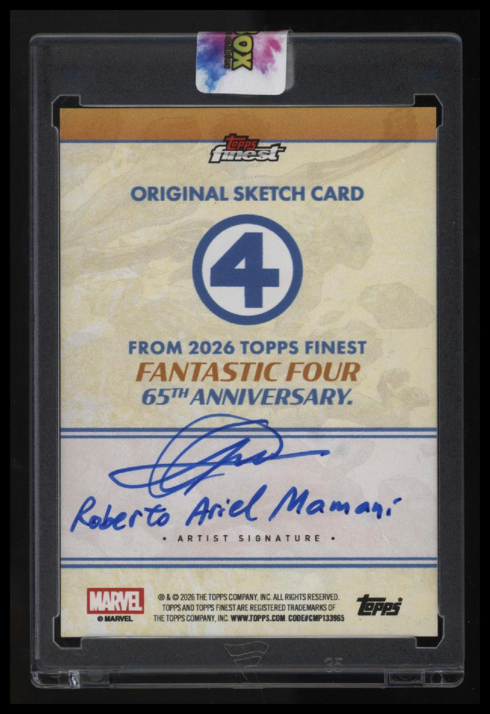 2026 Topps Finest Fantastic Four 65th Anniversary Wolverine Sketch