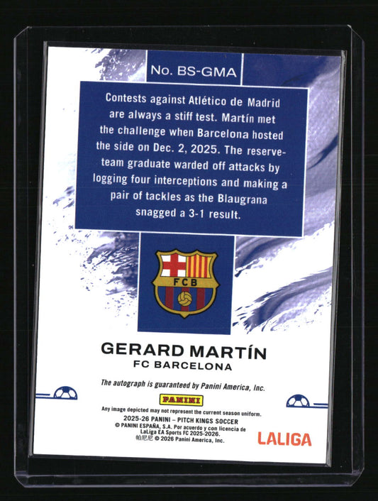 2025-26 Panini Pitch Kings Soccer Gerard Martin Brush Strokes Autograph