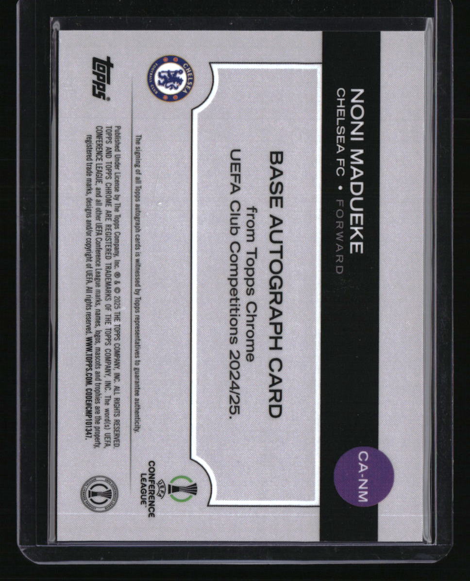 2024-25 Topps Chrome UEFA CC Noni Madueke Auto Orange Lava Refractor #/25