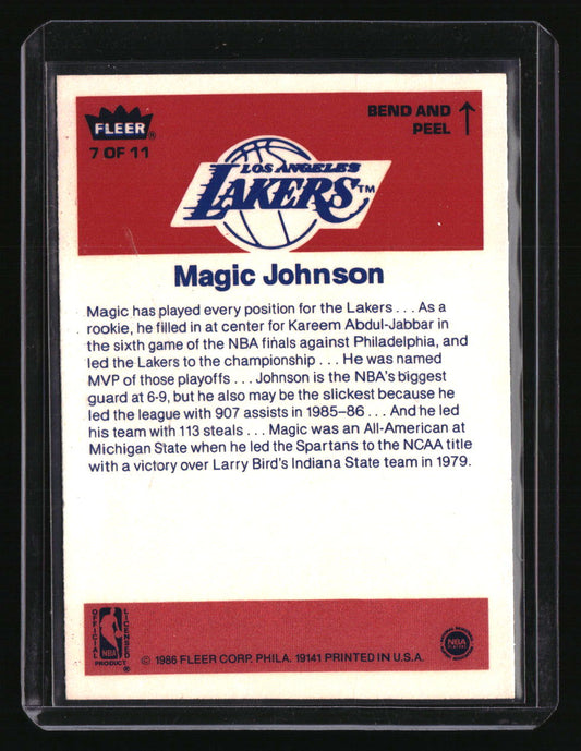 1986-87 Fleer Magic Johnson Stickers