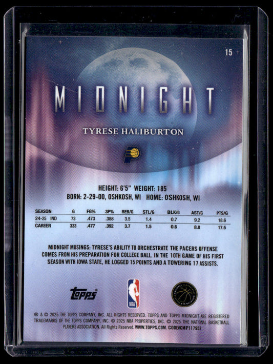 2025-26 Topps Midnight Tyrese Haliburton