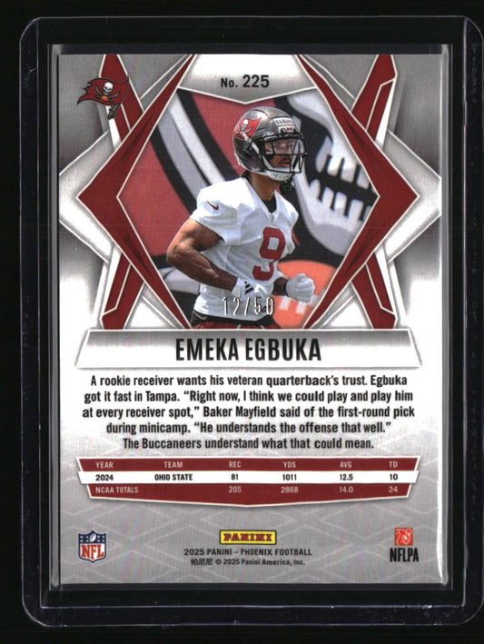 2025 Panini Phoenix Emeka Egbuka Bronze Winter Prizm #/50