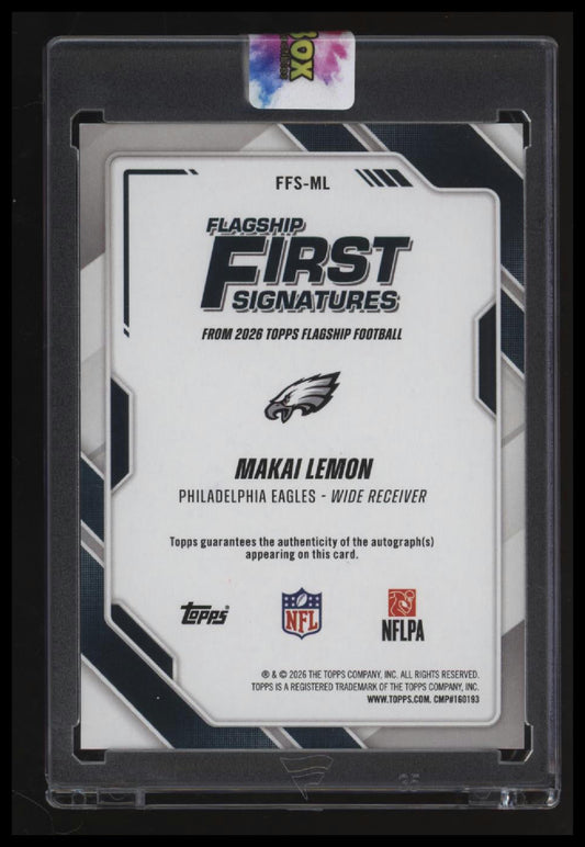 2026 Topps Flagship Makai Lemon Flagship First Signatures Red Ink