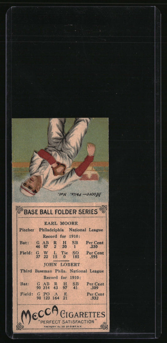 1911 Mecca Double Folders T201 Hans Lobert / Earl Moore