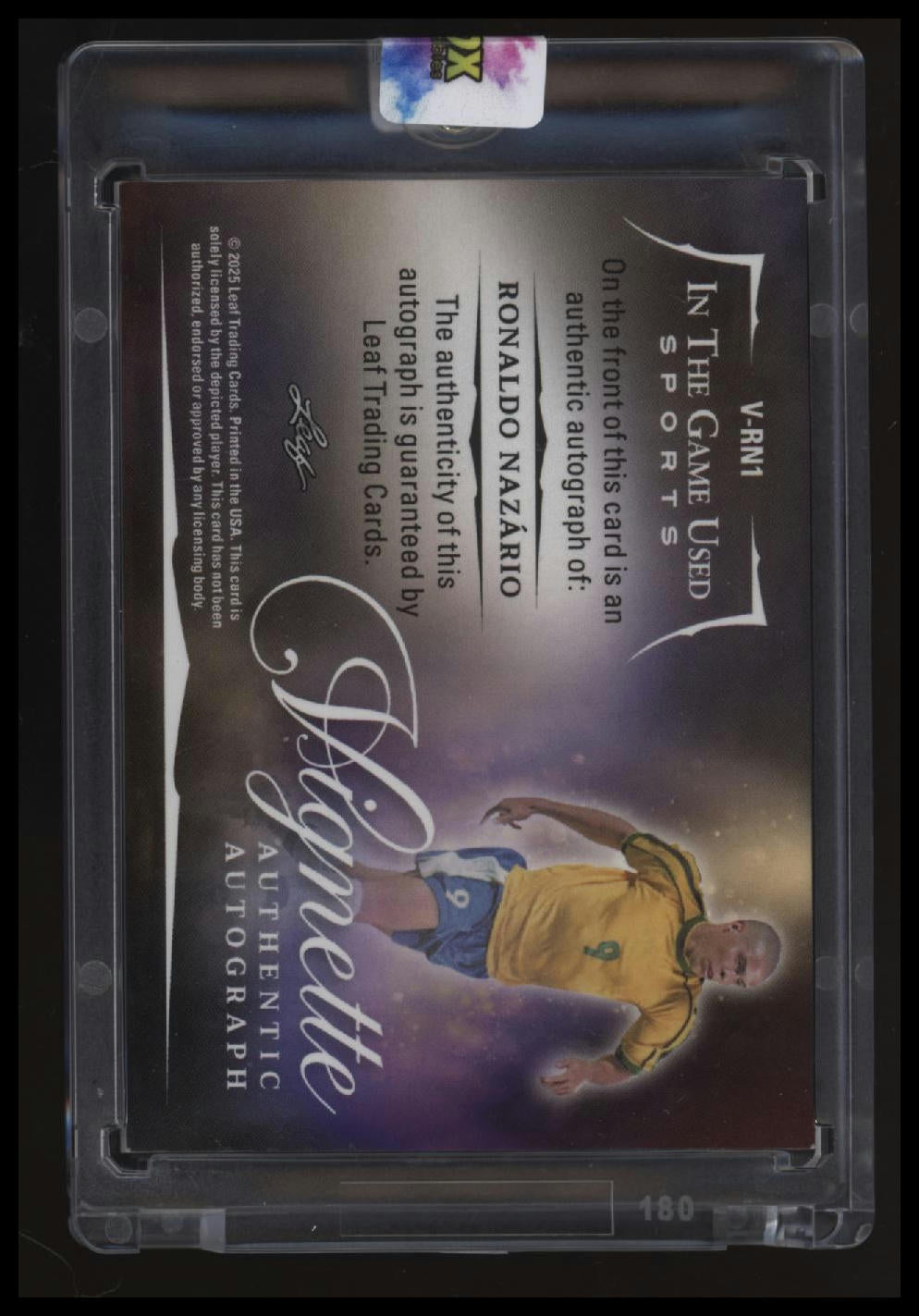 2025 Leaf In The Game Used - Vignette Auto Purple Holo Ronaldo Nazário #/6