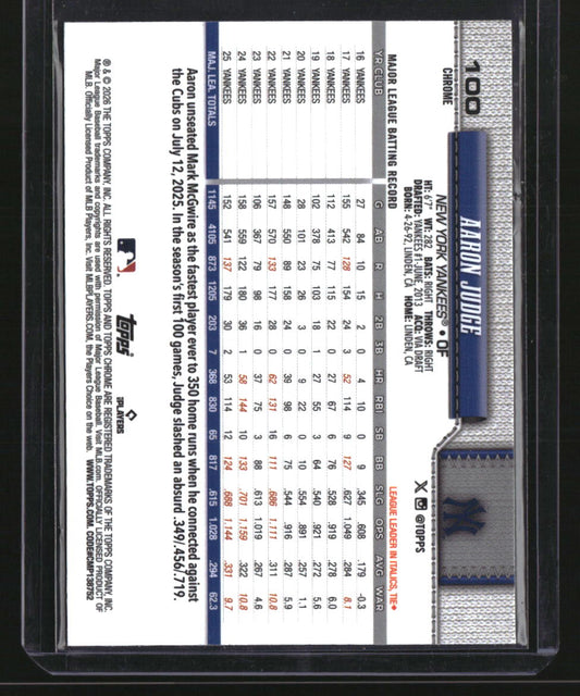 2026 Topps Chrome Logofractor Edition Aaron Judge Image Variation