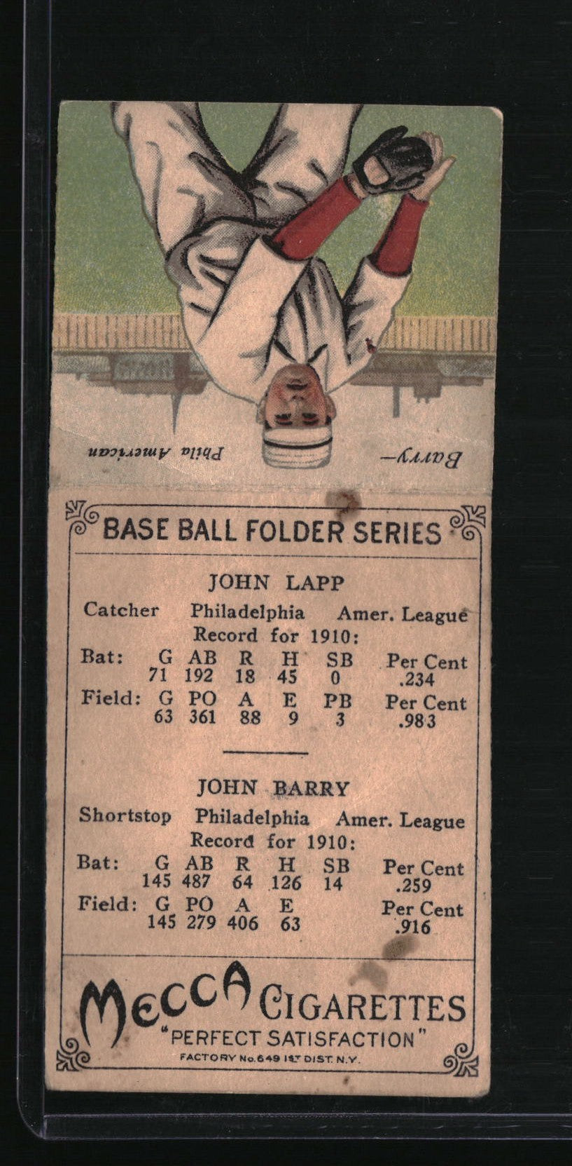 1911 Mecca Double Folders T201 Jack Lapp / Jack Barry