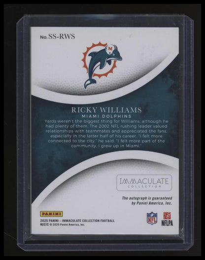 2025 Panini Immaculate Collection Ricky Williams Sophisticated Signatures #/49