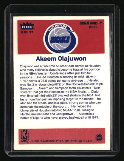 1986-87 Fleer Akeem Olajuwon Stickers