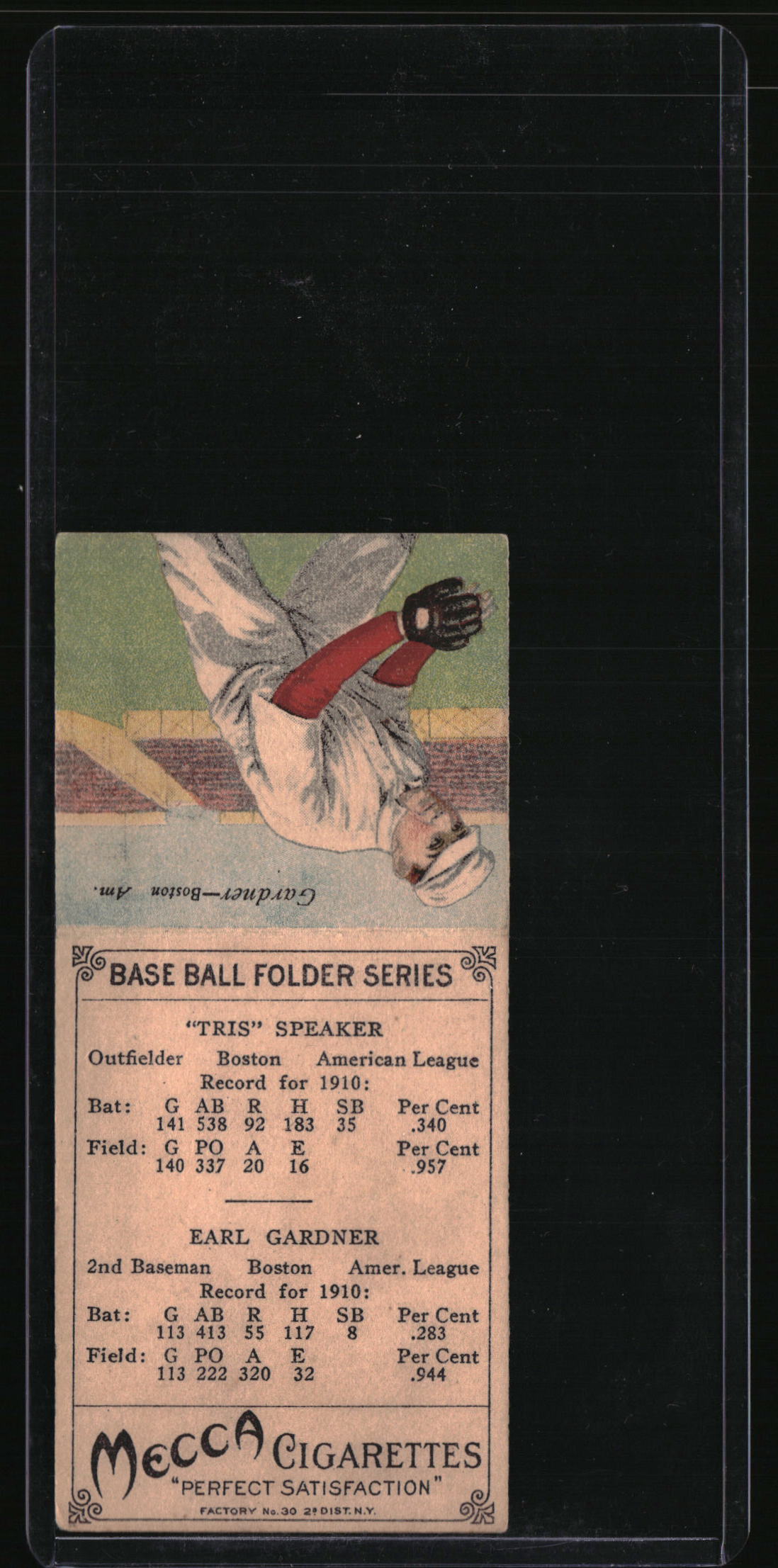1911 Mecca Double Folders T201 Tris Speaker / Larry Gardner