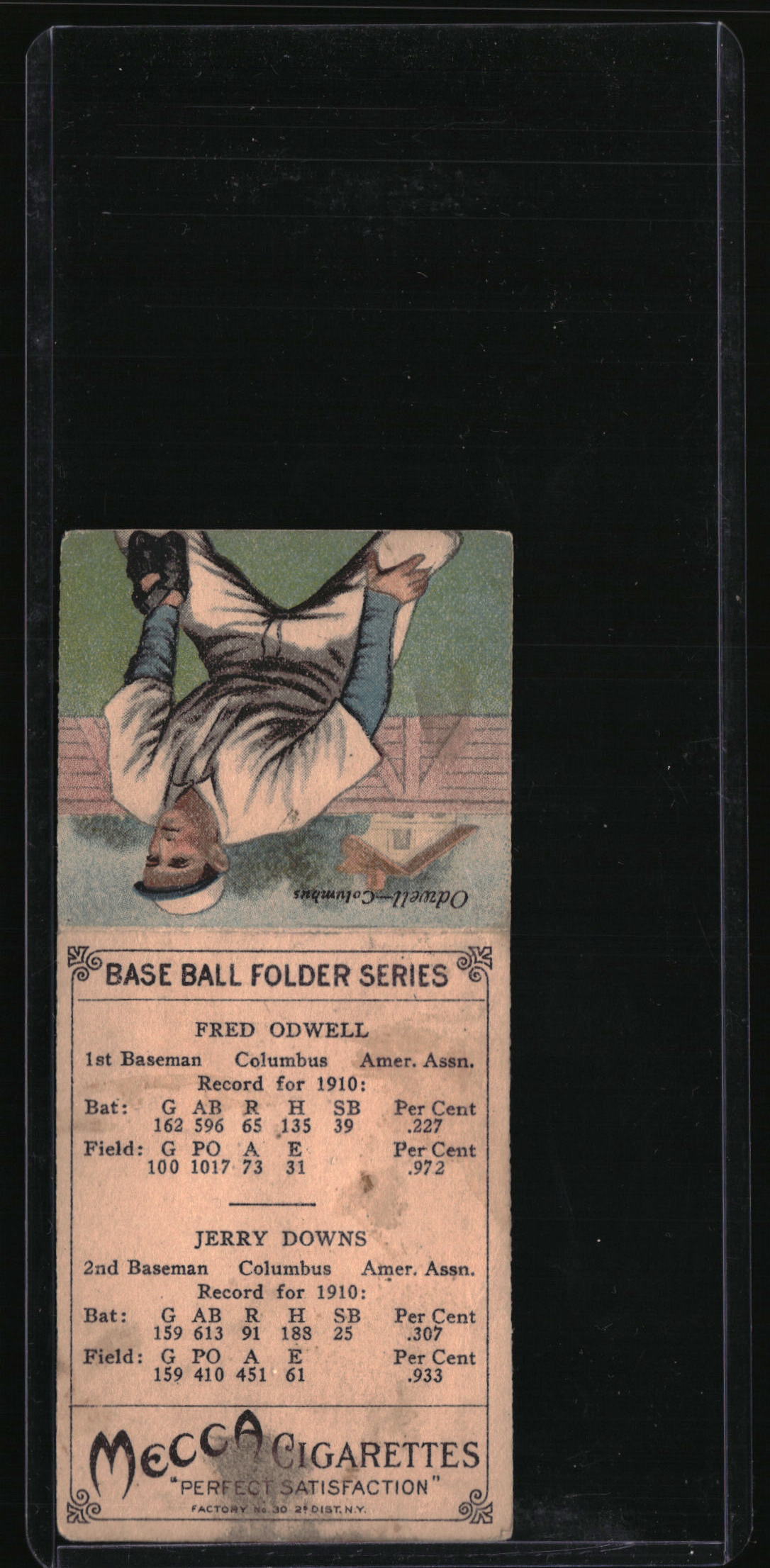 1911 Mecca Double Folders T201 Red Downs / Fred Odwell