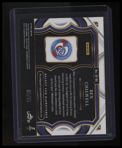 2025-26 Panini Select Ligue 1 Ben Chilwell Select Few Signatures Tie-Dye #/25