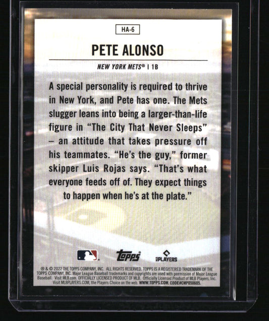 2022 Topps Pete Alonso Home Field Advantage