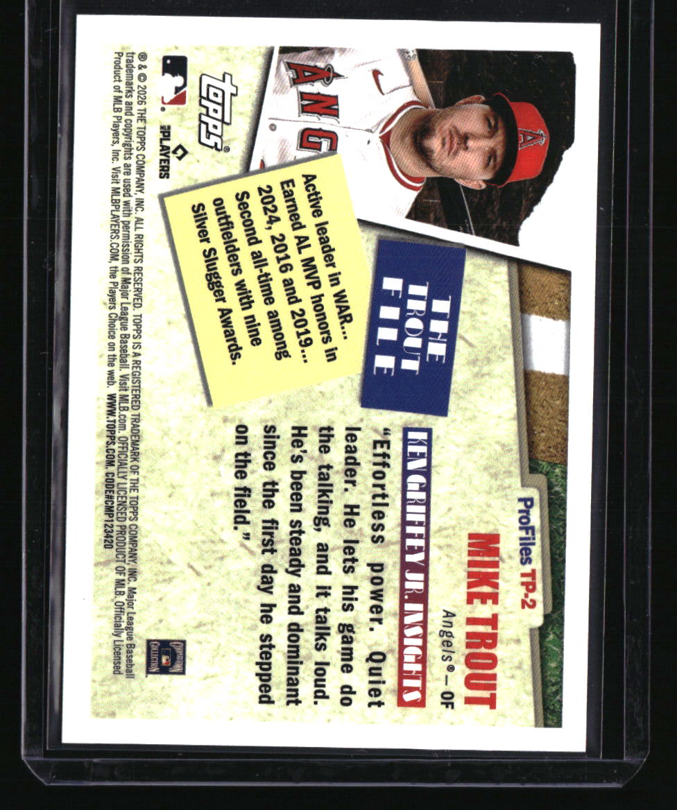 2026 Topps Mike Trout Profiles Gold Foil #/50