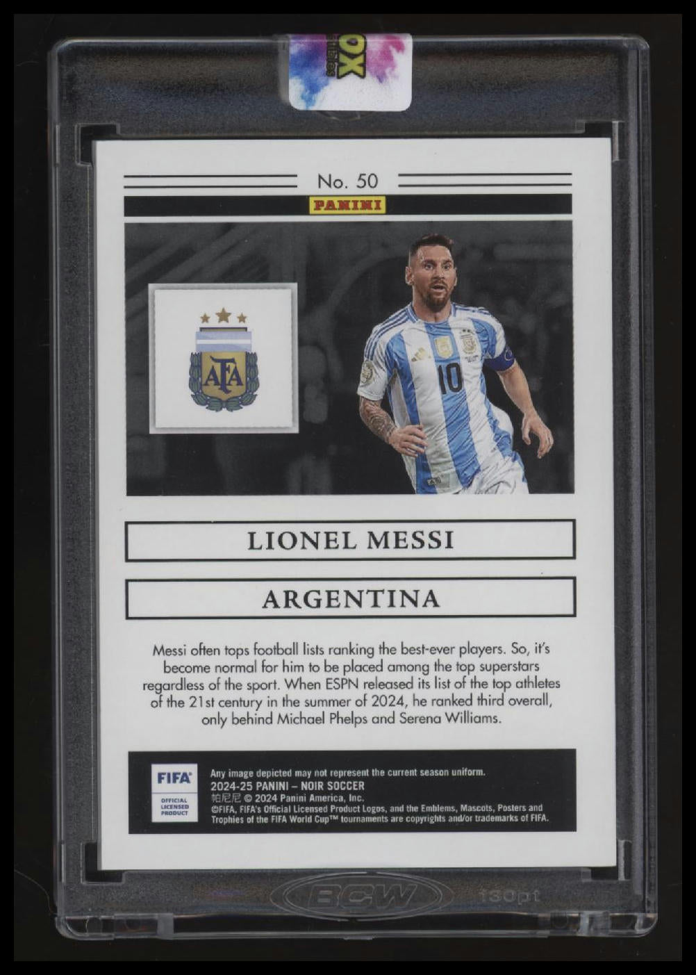 2024-25 Panini Noir Lionel Messi #/80
