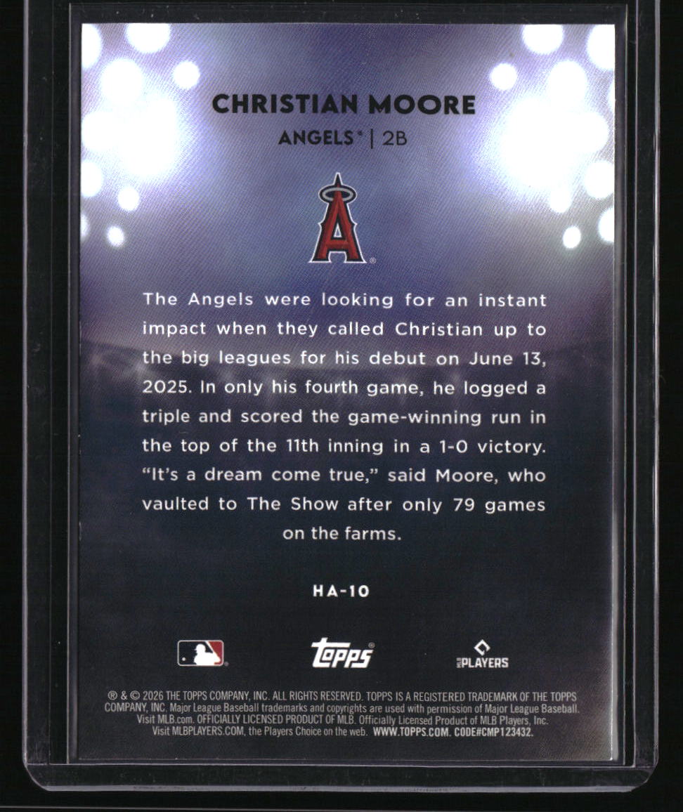 2026 Topps Christian Moore Home Field Advantage