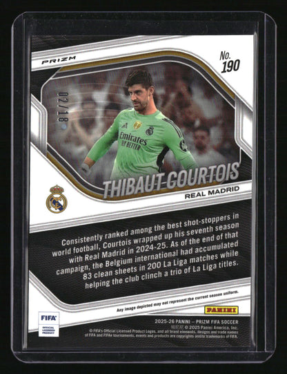2025-26 Panini Prizm FIFA Thibaut Courtois Choice Lotus Flower Prizms #/18