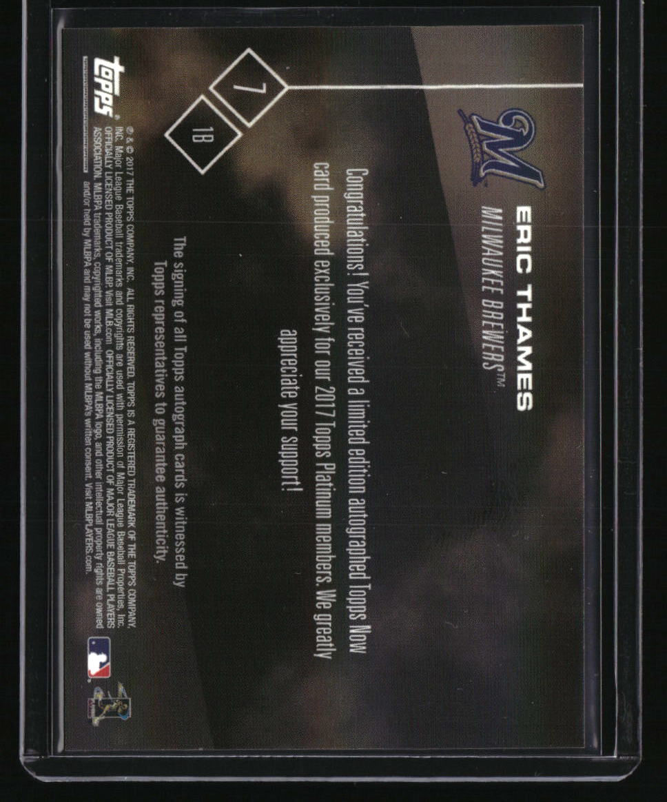 2017 Topps Now Eric Thames Auto