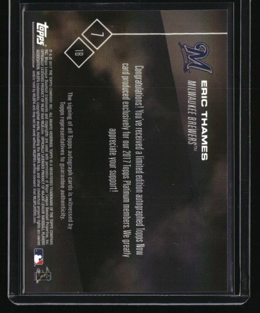 2017 Topps Now Eric Thames Auto