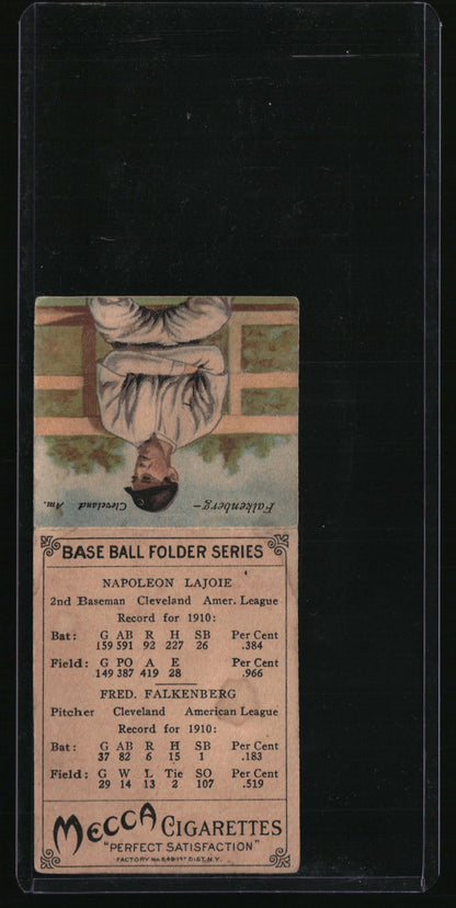 1911 Mecca Double Folders T201 Nap Lajoie / Cy Falkenberg