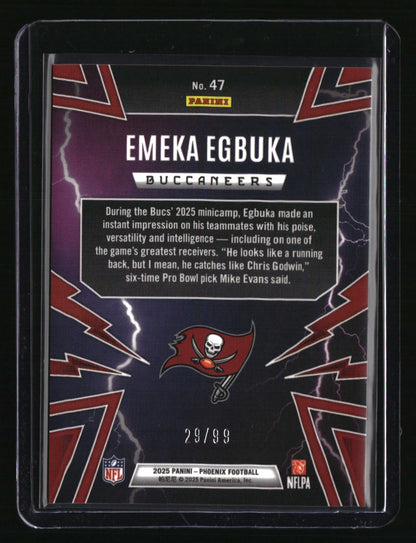 2025 Panini Phoenix Emeka Egbuka Thunderbirds Green Hyper Prizm #/99