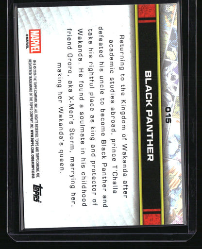 2026 Topps Chrome Marvel Comics Black Panther Gold Wave Refractor