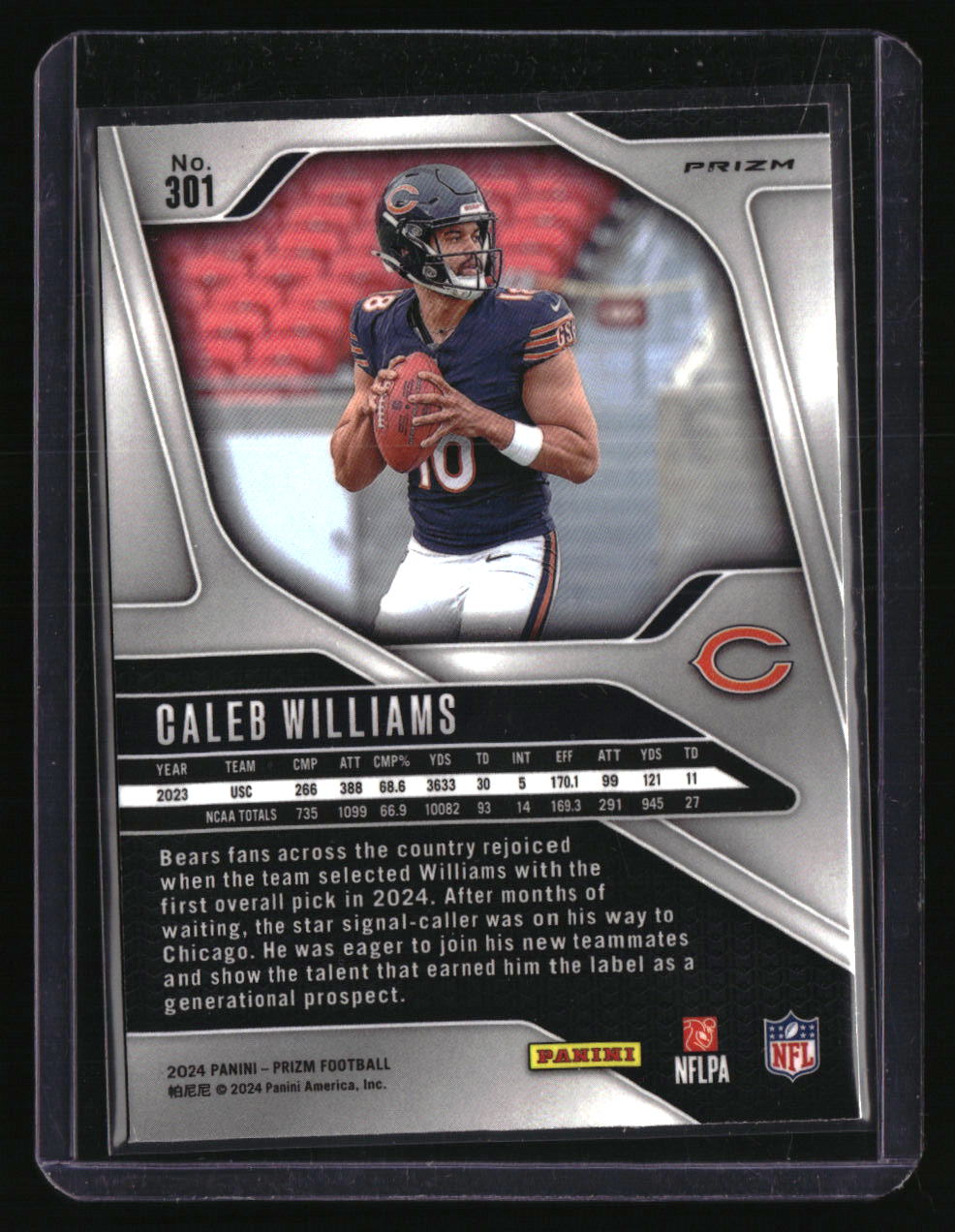 2024 Panini Prizm Caleb Williams Lazer