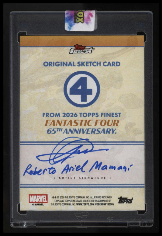 2026 Topps Finest Fantastic Four 65th Anniversary Wolverine Sketch