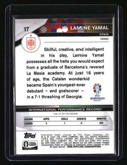 2024 Topps Chrome UEFA EURO Lamine Yamal