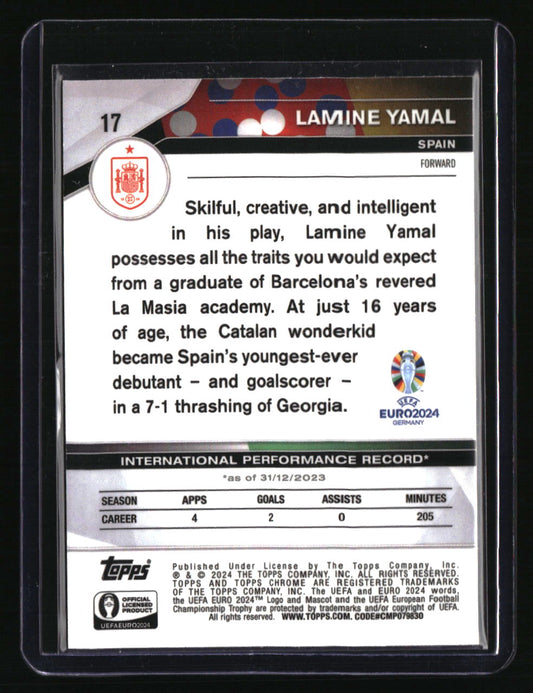 2024 Topps Chrome UEFA EURO Lamine Yamal
