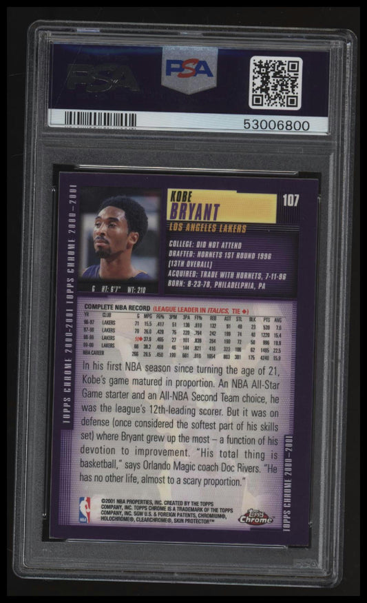 2000 Topps Chrome Kobe Bryant PSA 9