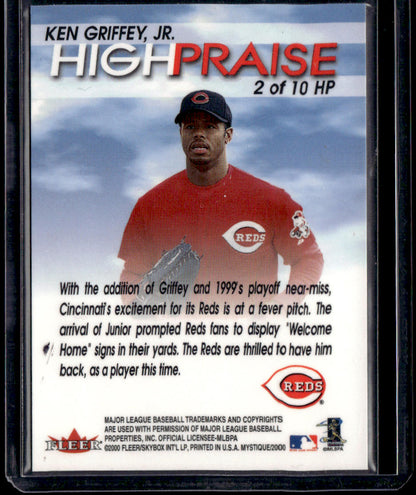 2000 Fleer Mystique Ken Griffey Jr High Praise
