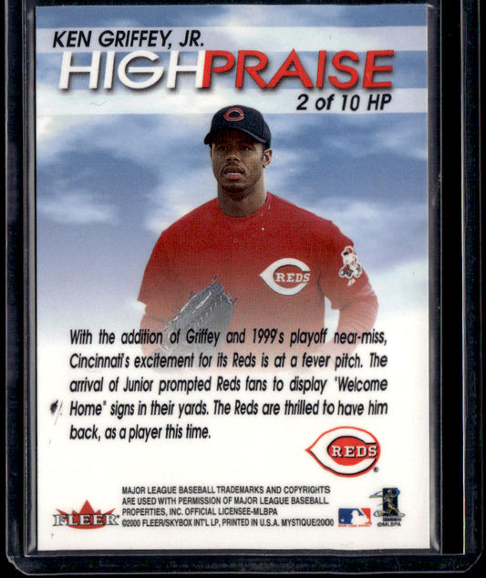 2000 Fleer Mystique Ken Griffey Jr High Praise