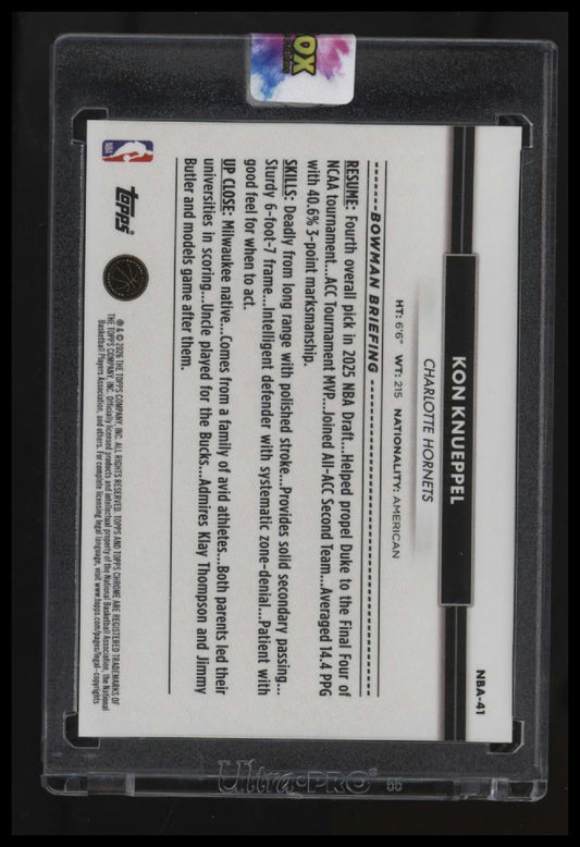 2026 Topps Chrome National Sports Collectors Convention Kon Knueppel Orange #/25