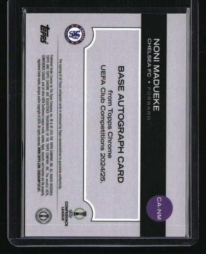 2024-25 Topps Chrome UEFA CC Noni Madueke Auto Orange Lava Refractor #/25