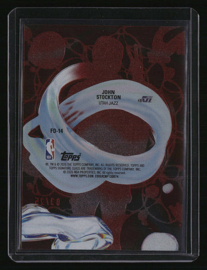 2025-26 Topps Signature Class John Stockton Fluidity Red #/25