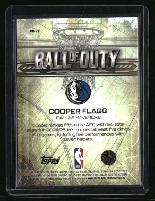 2025-26 Topps Chrome Cooper Flagg Ball of Duty