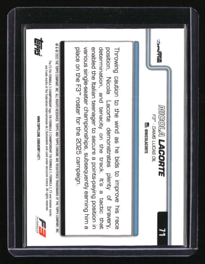 2025 Topps Chrome Formula 1 Nicola Lacorte Red Refractor #/5