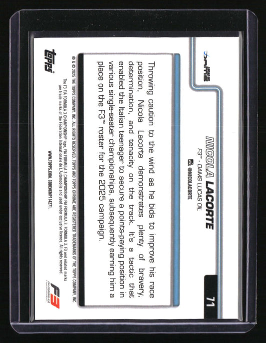 2025 Topps Chrome Formula 1 Nicola Lacorte Red Refractor #/5