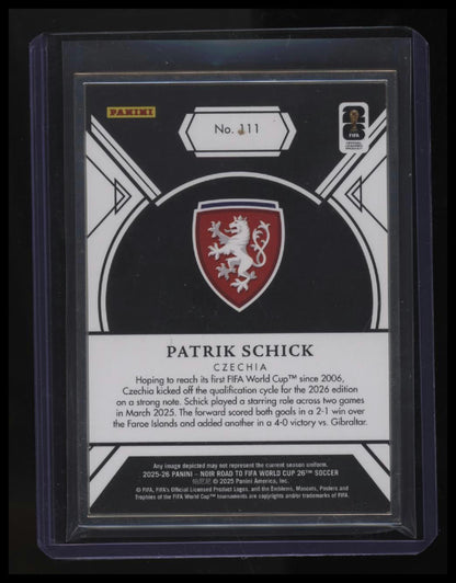 2025-26 Panini Noir Road to FIFA World Cup Patrik Schick Silver Frame #/10