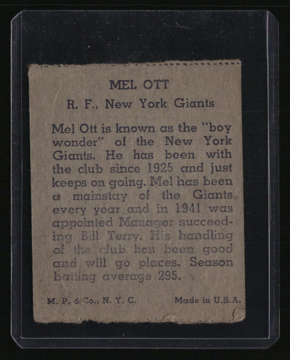 1943 M.P. & Co. (R302-1) Mel Ott