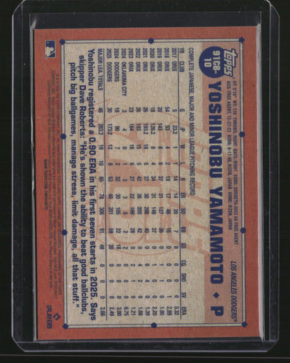 2026 Topps Chrome Logofractor Yoshinobu Yamamoto 35th Anniversary Gold #/50