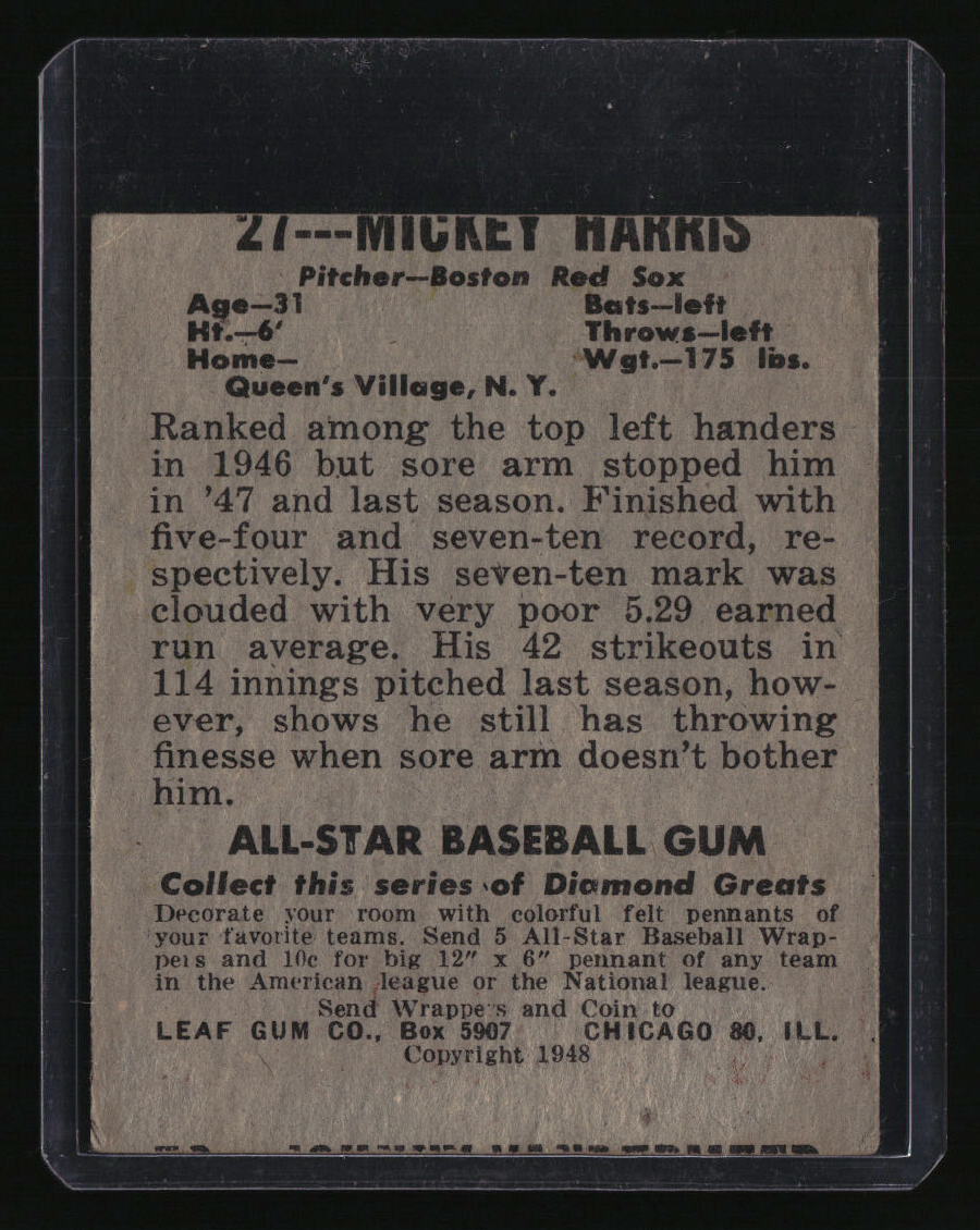 1948-49 Leaf Mickey Harris